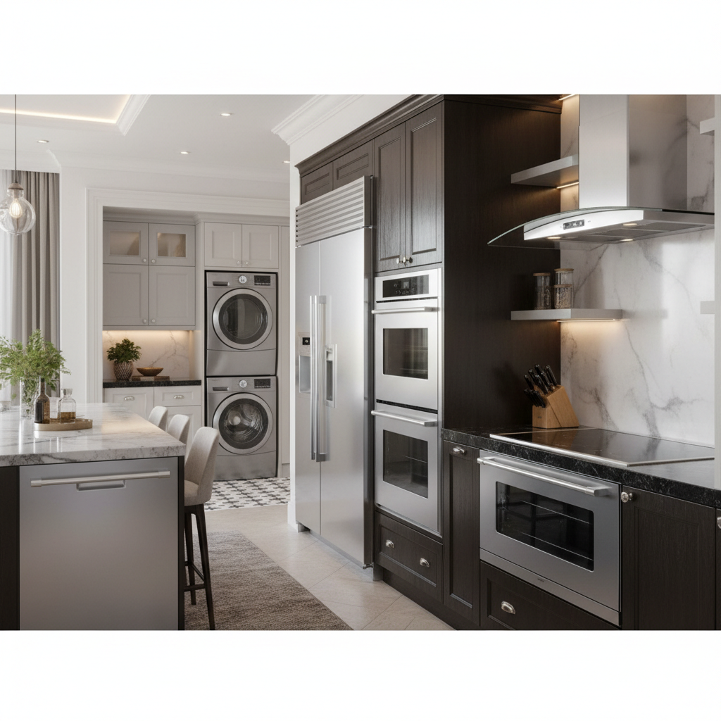 Premium household appliances in a luxury home
